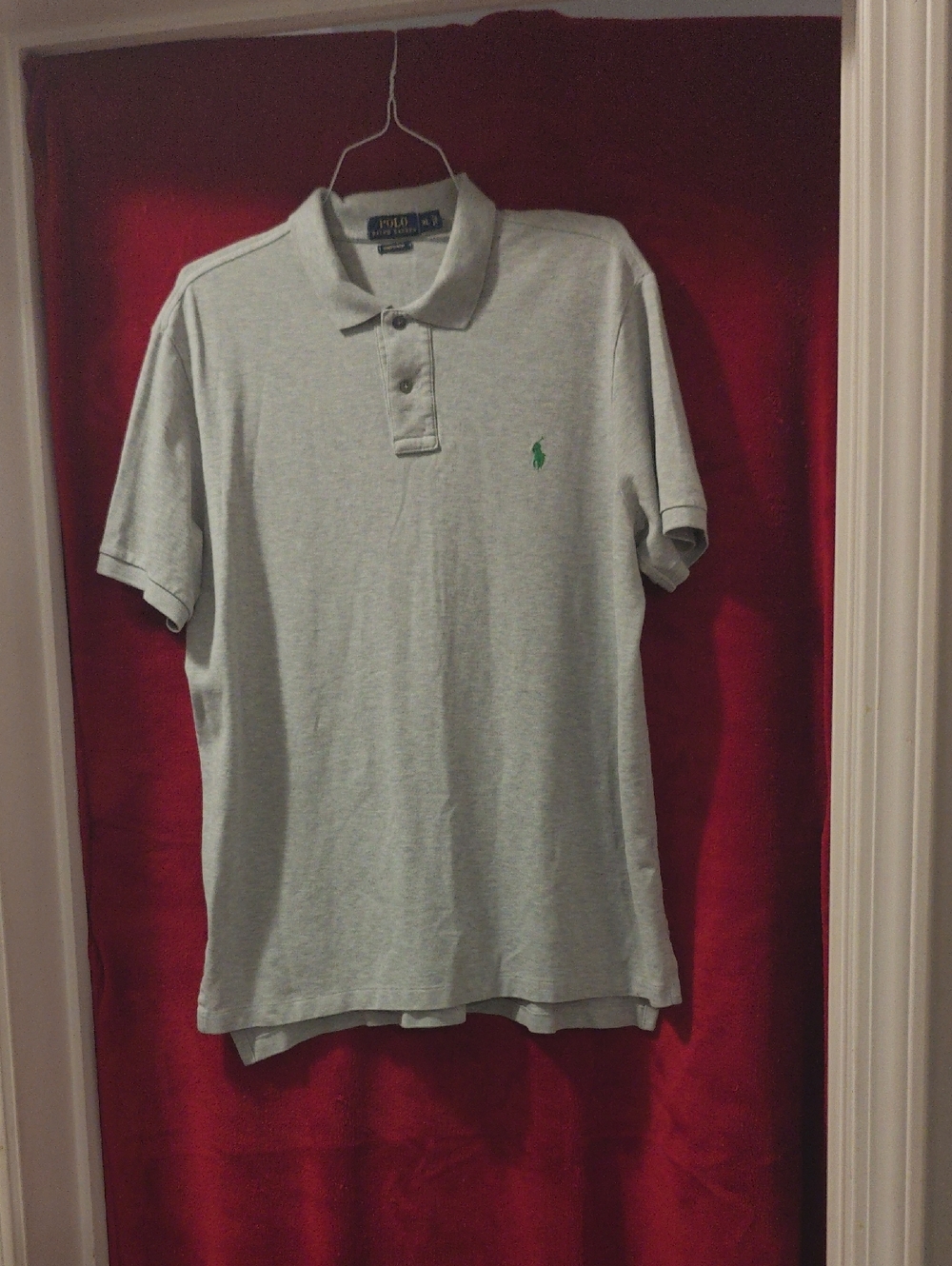 Polo by Ralph Lauren Light Gray Polo with Green Pony